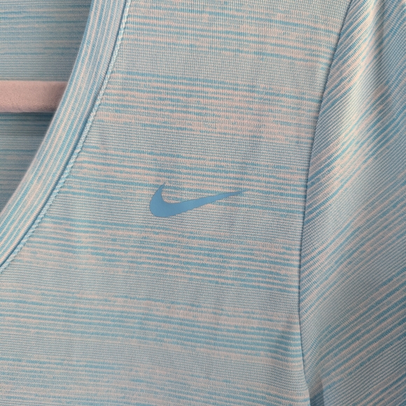 Nike Women's Light Blue V-Neck Top - Picture 3 of 7